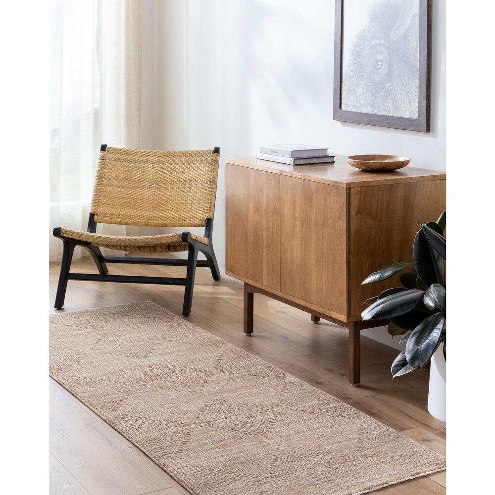Surya Masterpiece MPC-2312 Beige, Tan and Medium Brown 2&#39;7&quot; x 7&#39;3&quot; Runner, , large