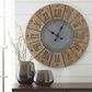 Ashley Payson Wall Clock in Antique Gray/Natural, , large