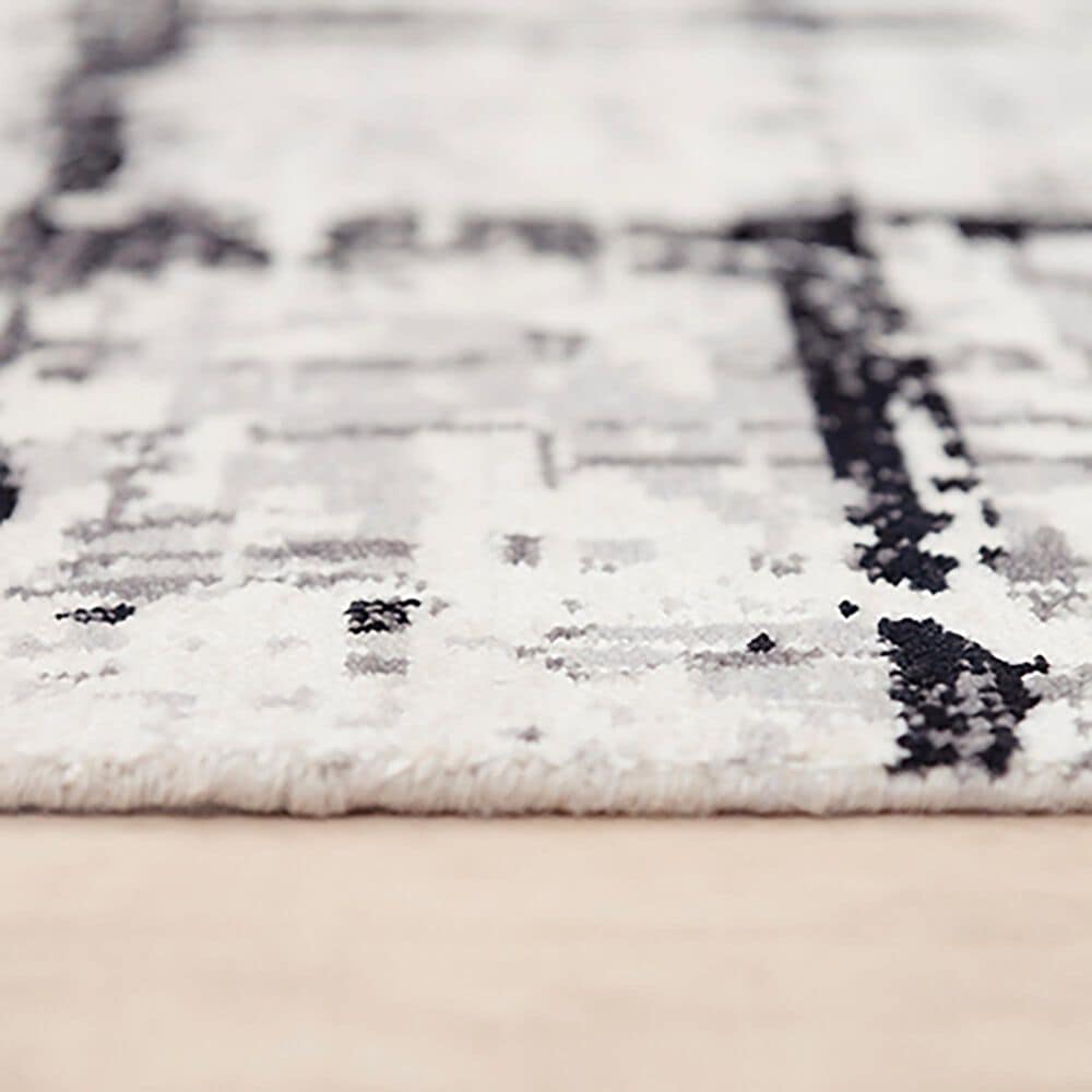 RIZZY Couture CUT117 10&#39; x 13&#39; Black and Ivory Area Rug, , large