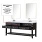 Lexora Home Norwalk 72" Double Bathroom Vanity in Black Oak with White Cultured Marble Top and Rectangle Sink, , large