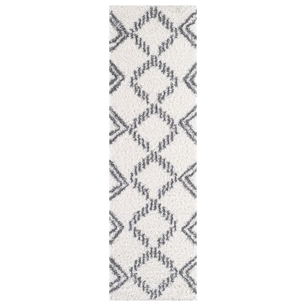 Central Oriental Prince Light Analia 8653.247 2'2" x 7'6" Anthracite and Cream Runner, , large