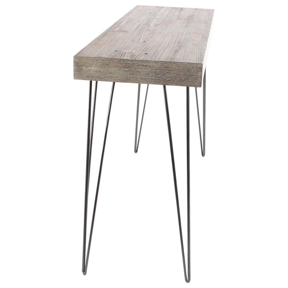 Uma Enterprises Modern Console Table in Brown and Charcoal Black, , large