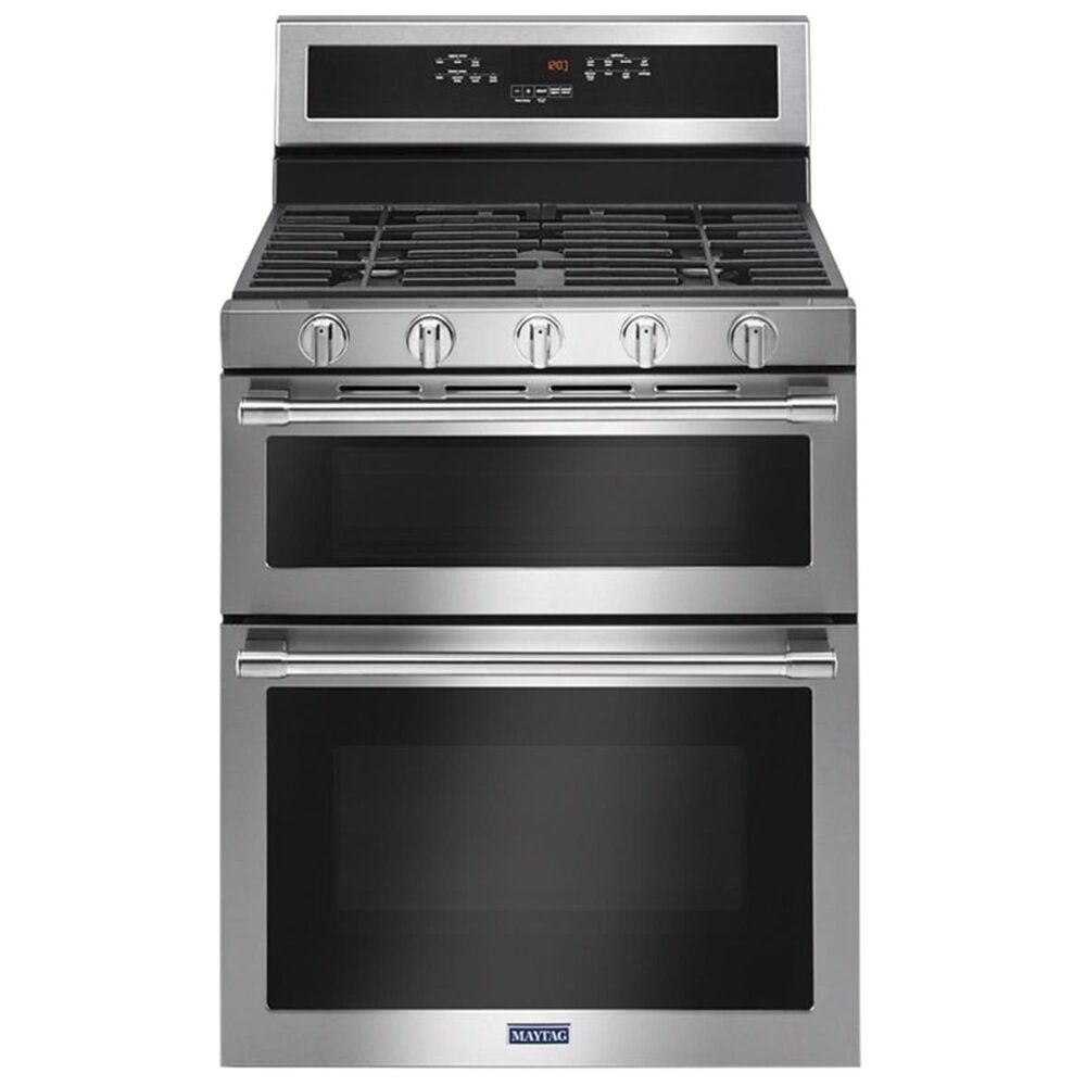 Maytag 6.0 Cu. Ft. 30-Inch Wide Double Oven Gas Range With True Convection in Stainless Steel, , large
