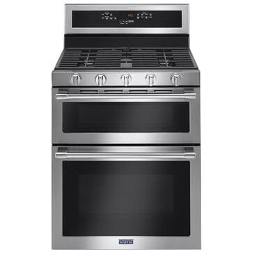 Maytag 6.0 Cu. Ft. 30-Inch Wide Double Oven Gas Range With True Convection in Stainless Steel, , large