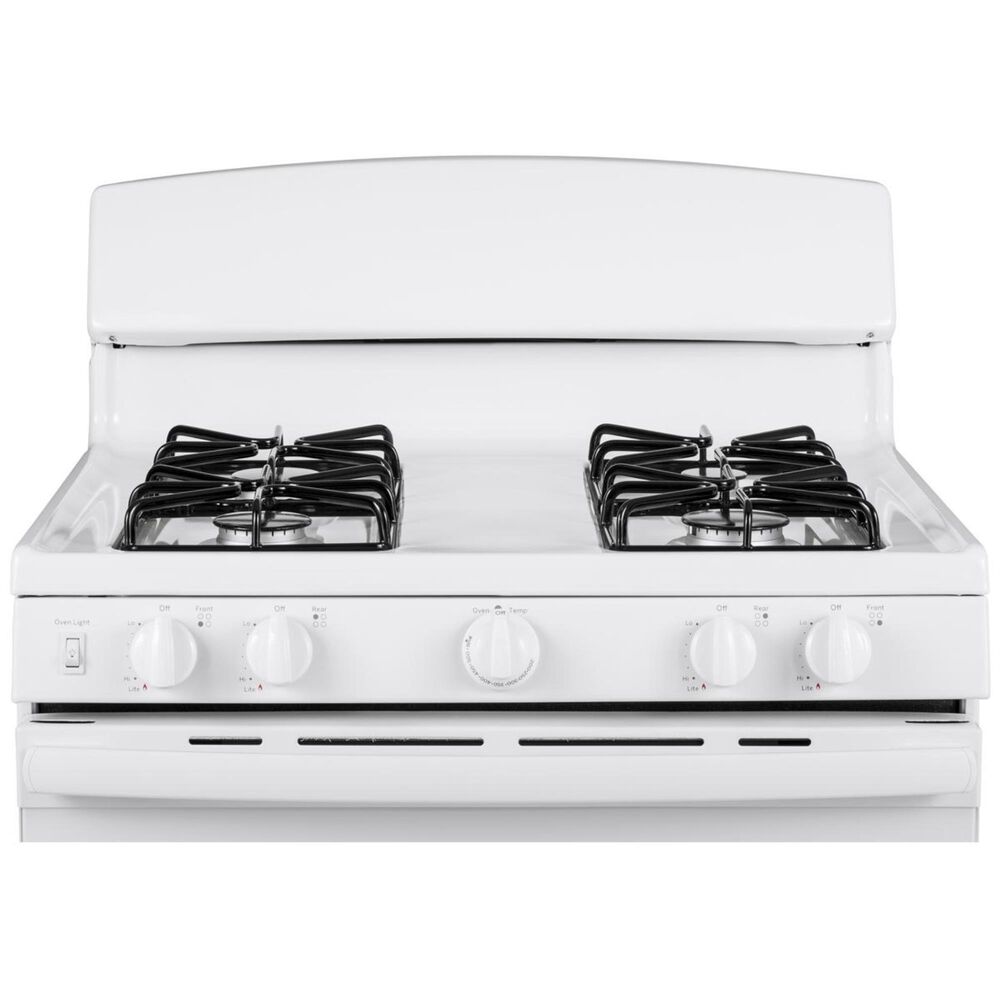 GE Appliances 30" Freestanding Gas Range in White Shop NFM