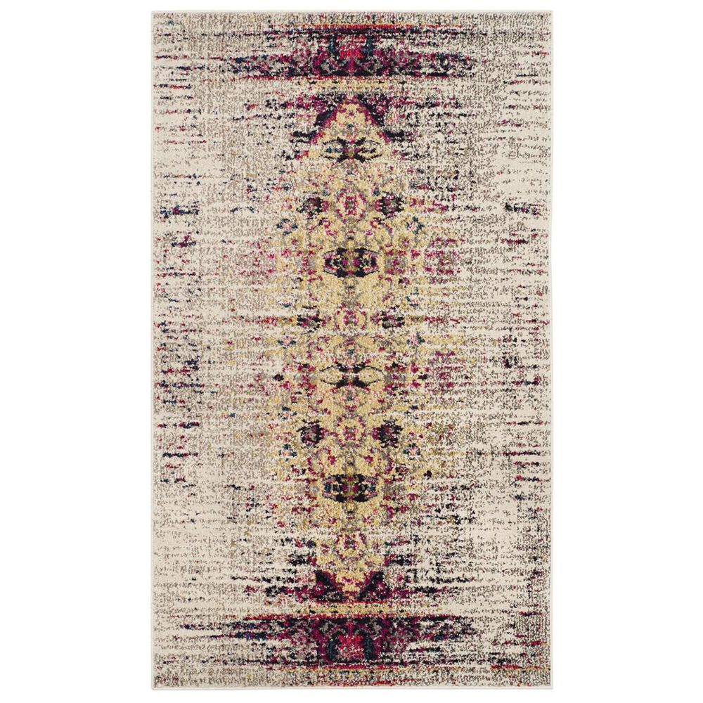 Safavieh Monaco MNC209R-24 2"2" x 4" Ivory/Pink Area Rug, , large