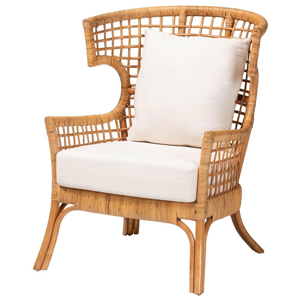 Baxton Studio Regina Arm Chair in Neutral, , large