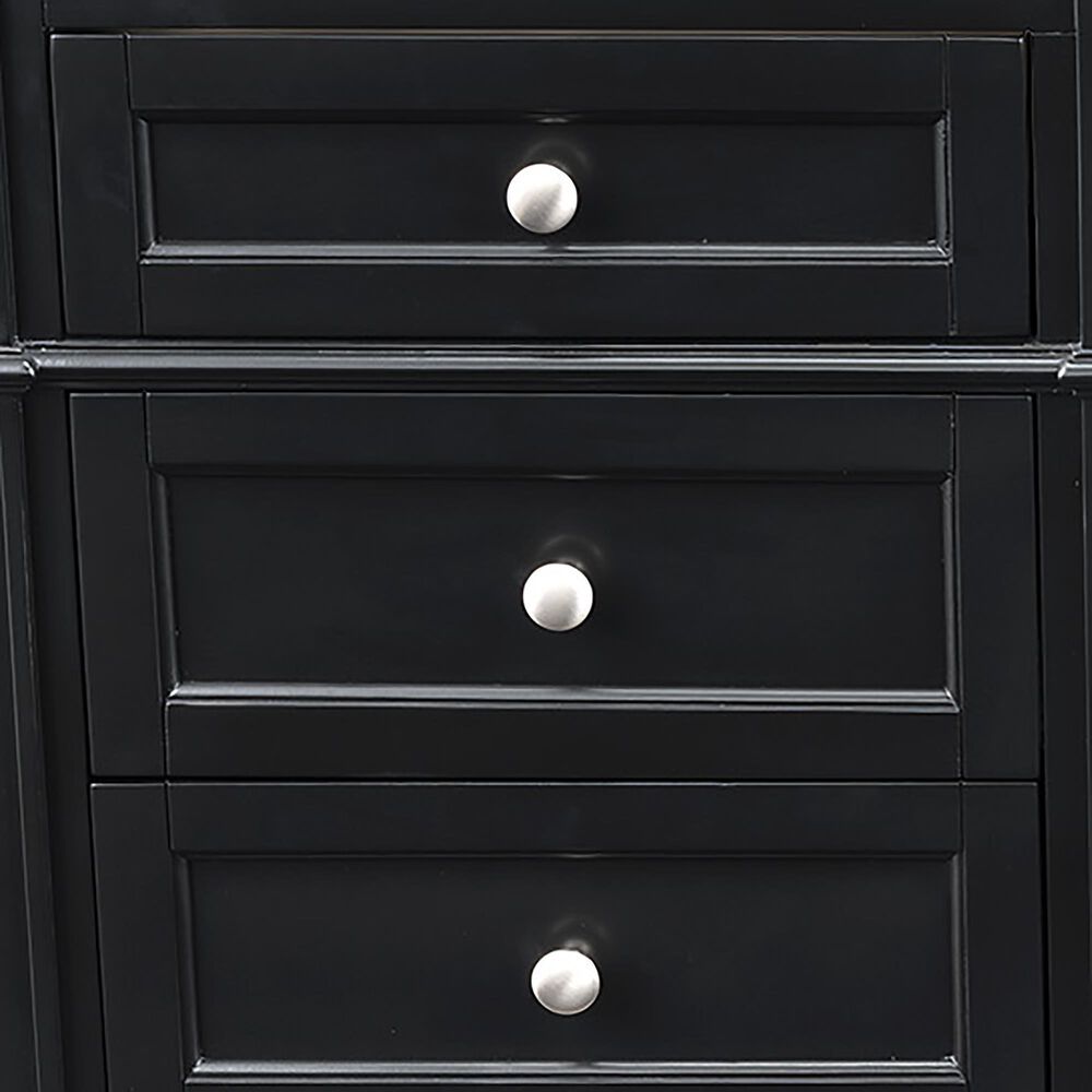 James Martin Vanities Brittany 60" Single Bathroom Vanity in Black Onyx with 3 cm Charcoal Soapstone Quartz Top and Rectangle Sink, , large