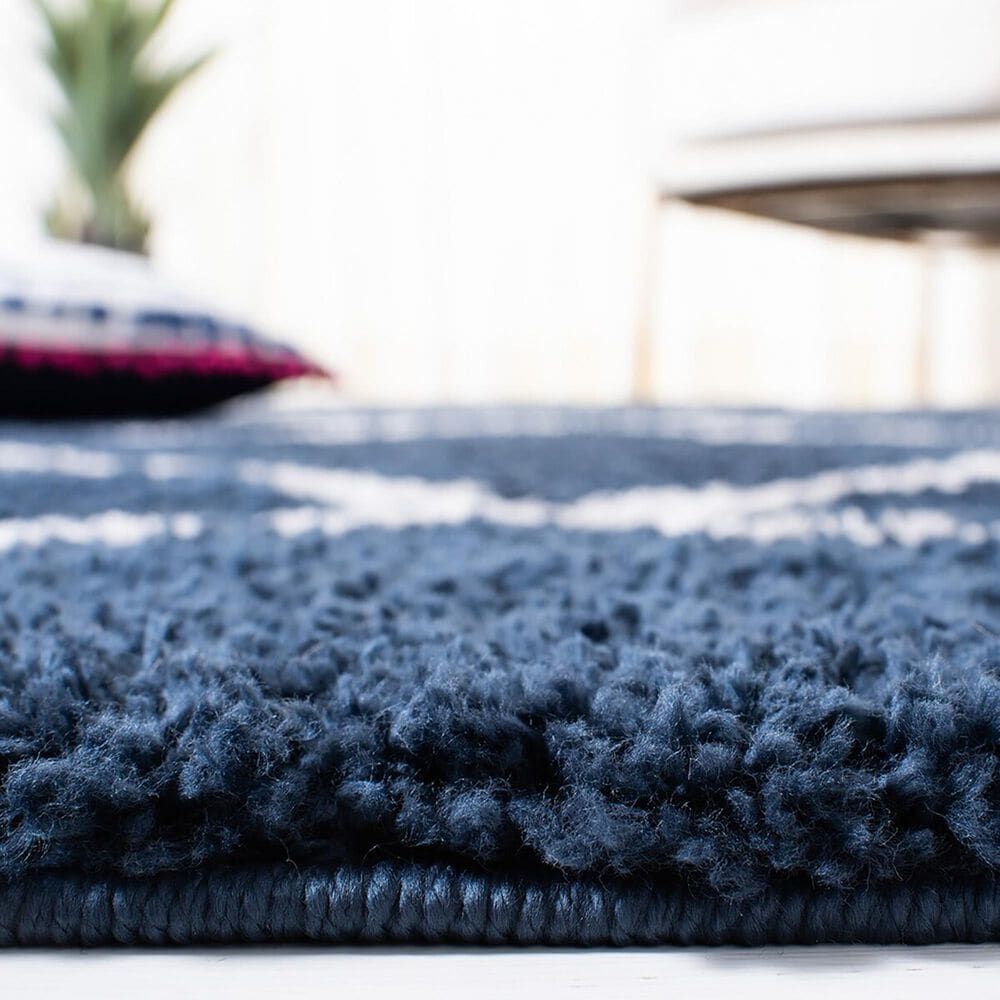 Safavieh August Shag 8&#39; x 10&#39; Navy and Ivory Area Rug, , large