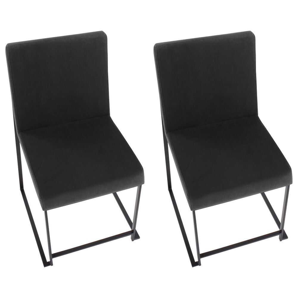 Lumisource Fuji Dining Chair in Black/Black &#40;Set of 2&#41;, , large