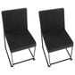 Lumisource Fuji Dining Chair in Black/Black (Set of 2), , large