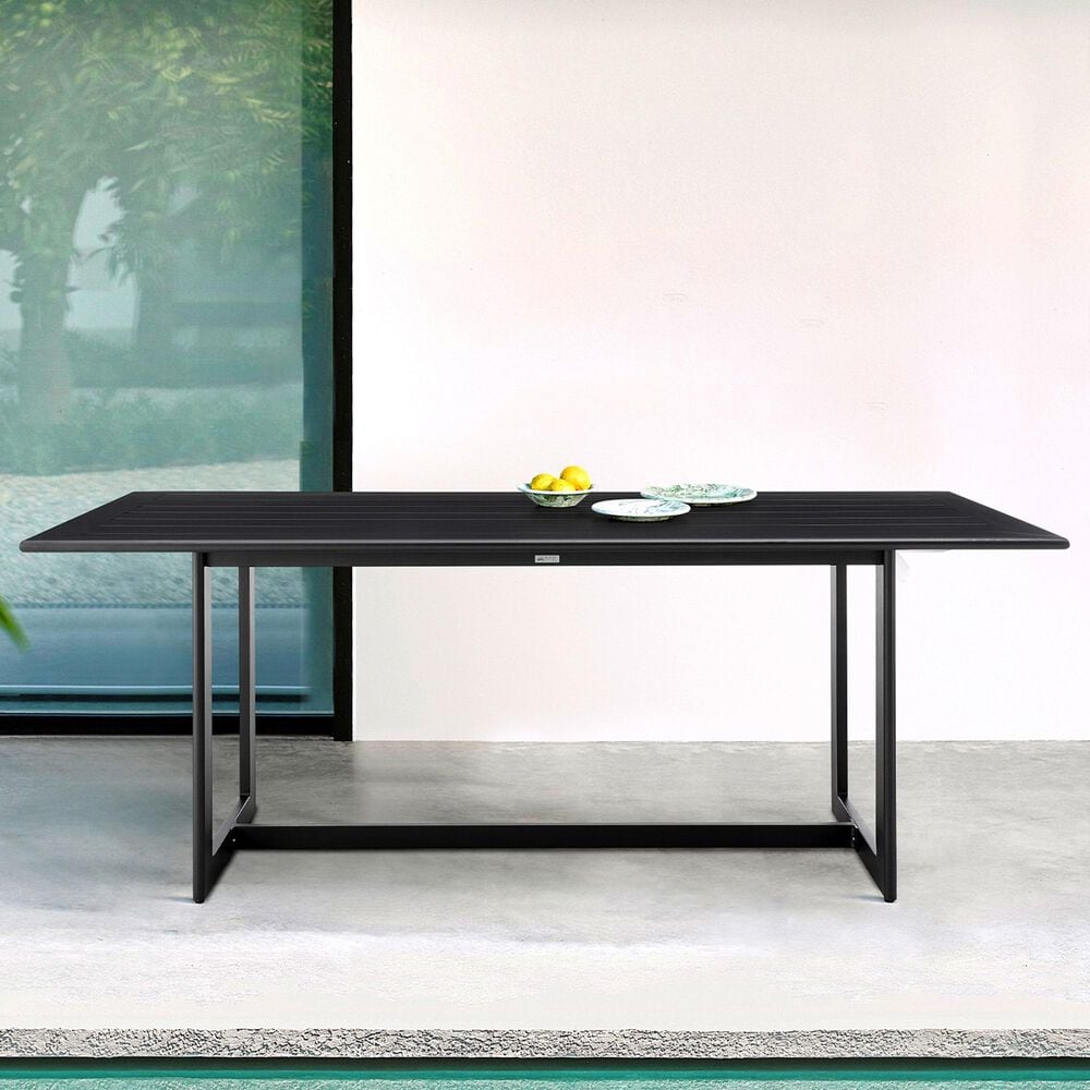Blue River Cayman Outdoor Rectangular Dining Table in Black - Table Only, , large