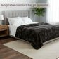 Timberlake 60" x 80" Ruched Faux Fur Throw Blanket in Black, , large