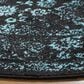 Safavieh Adirondack ADR109K 6" Round Black and Teal Area Rug, , large