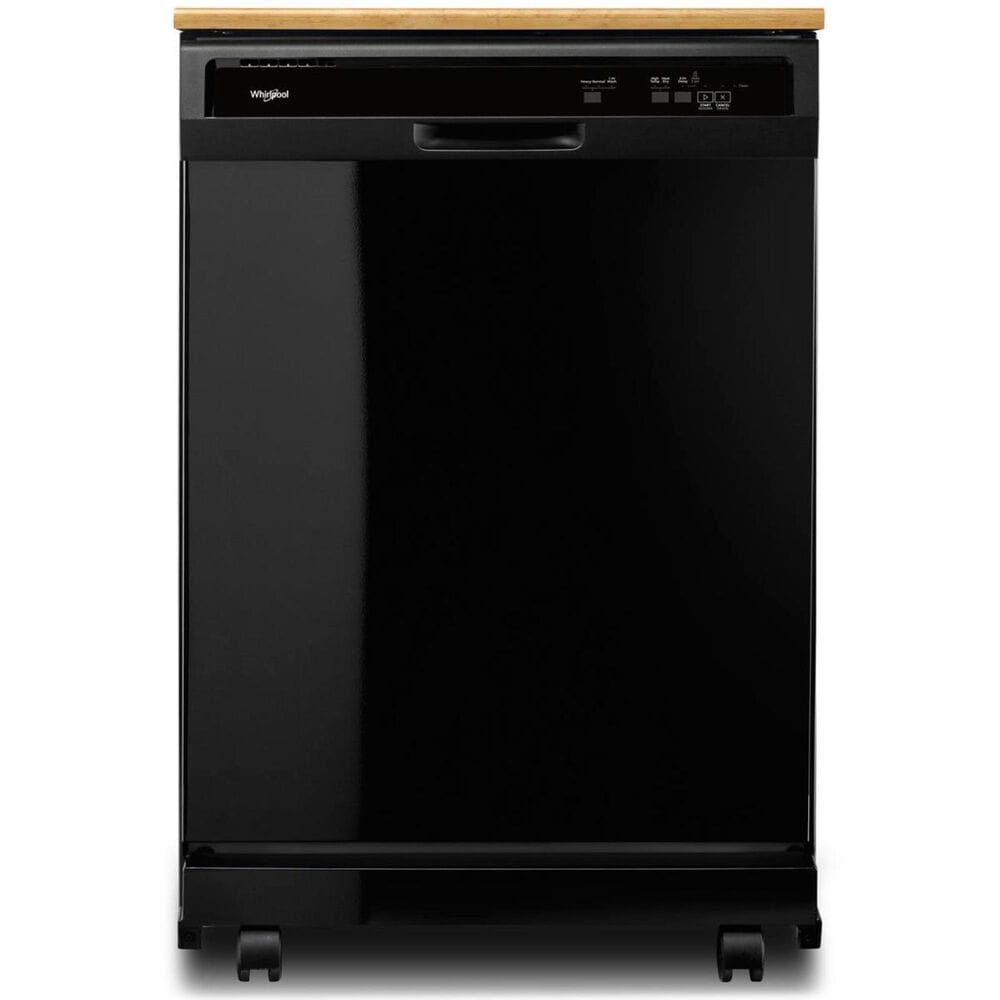 Whirlpool Portable Heavy-Duty Dishwasher with1-hour Wash Cycle in Black, , large