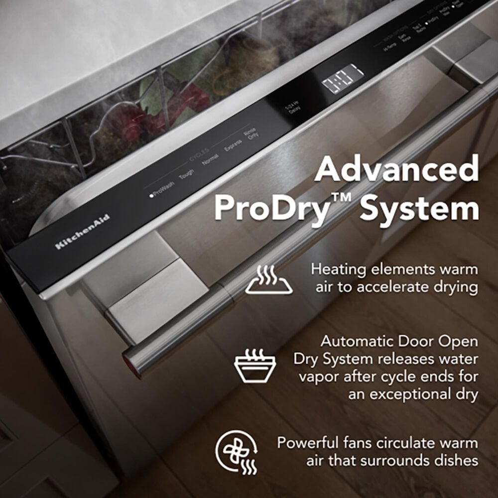 KitchenAid 24&quot; Max Jets Third Rack Dishwasher with Advanced ProDry System and Pocket Handle in Black Ore, , large