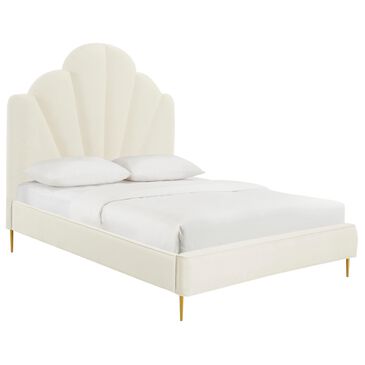 Tov Furniture Bianca King Upholstered Platform Bed in Cream, , large