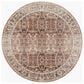 Surya Carlisle Oriental 5"3" Round Dusty Pink, Medium Brown, Light Gray, Pale Blue, Brown and Cream Area Rug, , large