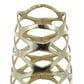 Maple and Jade 32.5" Tall Cutout Geometric Decorative Vase in Satin Gold, , large