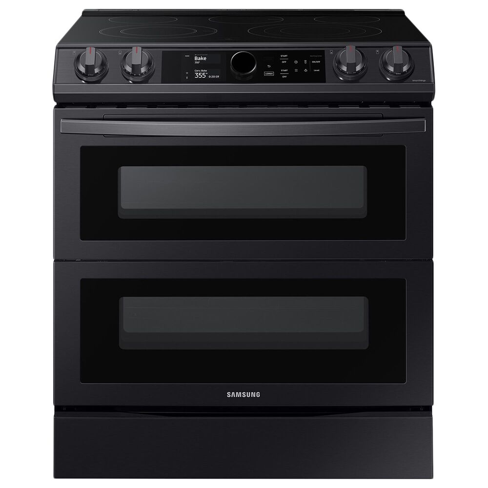 Bouwen verkwistend Kan niet lezen of schrijven Samsung 6.3 Cu. Ft. Flex Duo Front Control Slide-in Electric Range with  Smart Dial, Air Fry and Wi-Fi in Black Stainless Steel | NFM