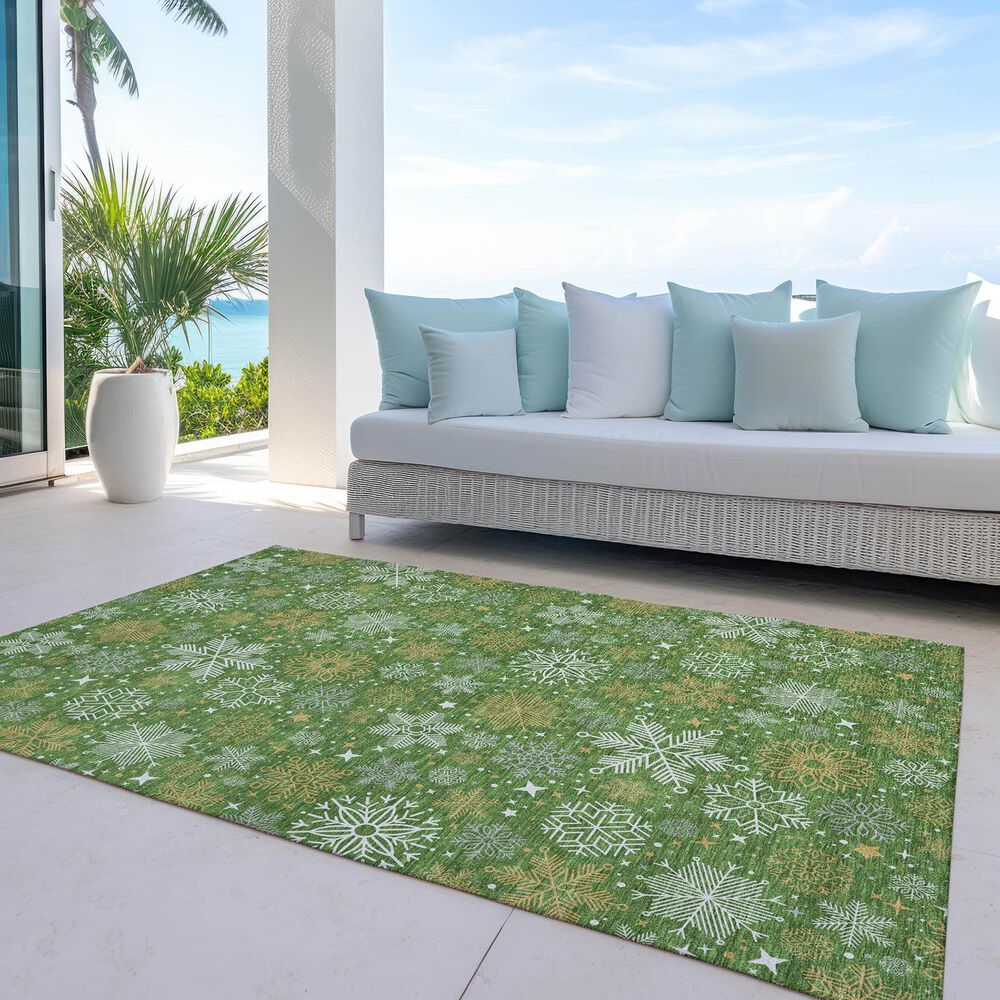 Dalyn Rug Company Wonderland WN31 3&#39; x 5&#39; Green Indoor/Outdoor Area Rug, , large