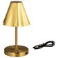 Creative Coop Metal LED Table Lamp with Touch Sensor in Gold, , large