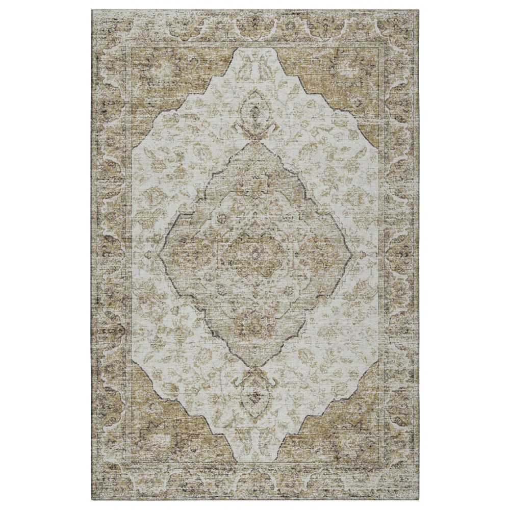 Dalyn Rug Company Tuscany 6" Round Gold Indoor/Outdoor Area Rug, , large