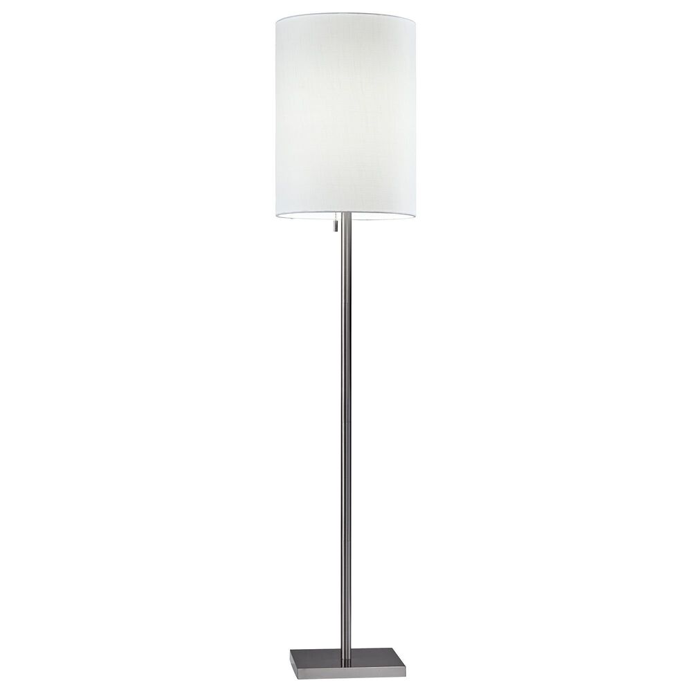 Adesso Liam Floor Lamp in Brushed Steel, , large