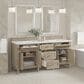 James Martin Vanities Lorelai 72" Double Vanity in Whitewashed Oak with 3 cm White Zeus Quartz Top, , large
