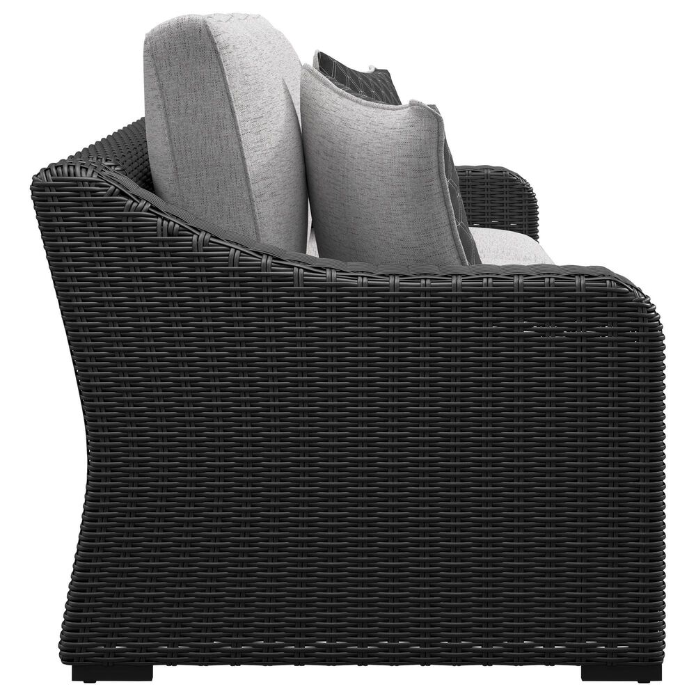 Ashley Beachcroft Sofa with Light Gray Cushion in Black, , large