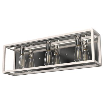 Hunter Squire Manor 3-Light Vanity in Distressed White and Chrome, , large