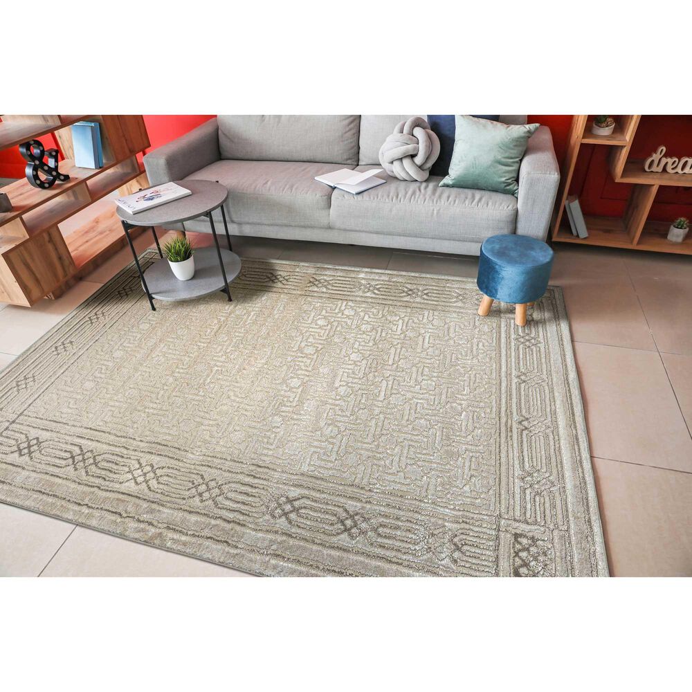 Radici USA Davide Southwestern 7&#39;10&quot; x 10&#39;6&quot; Beige Area Rug, , large