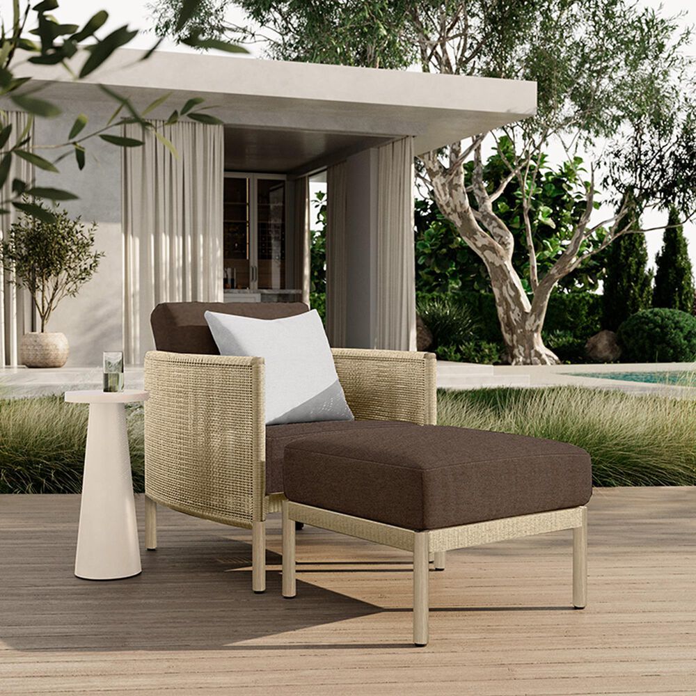 Ebel Outdoor Furniture Bellino 10" Round Patio Drink Table in Ivory, , large