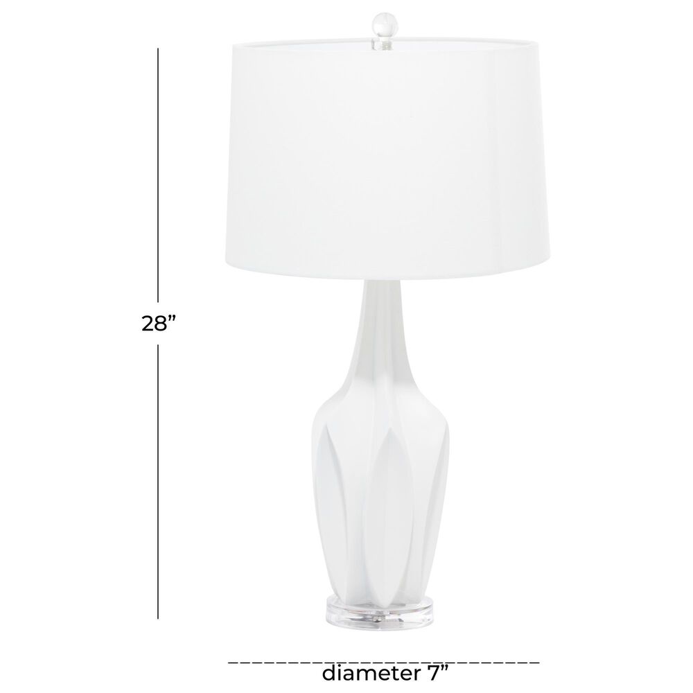 Maple and Jade 7&quot; x 28&quot; Table Lamp in White &#40;Set of 2&#41;, , large