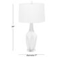 Maple and Jade 7" x 28" Table Lamp in White (Set of 2), , large