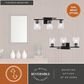 Vaxcel Sedona 3-Light Bathroom Vanity in Matte Black, , large
