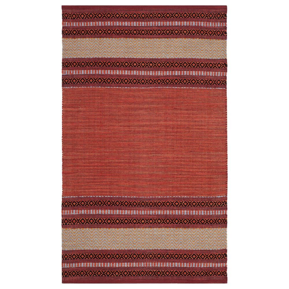 Safavieh Montauk 3" x 5" Red and Ivory Area Rug, , large