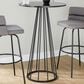 LumiSource Canary Contemporary Bar Table in Black Metal and Black Wood, , large