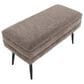 Lumisource Neapolitan Storage Bench with Brown Cushion in Black, , large