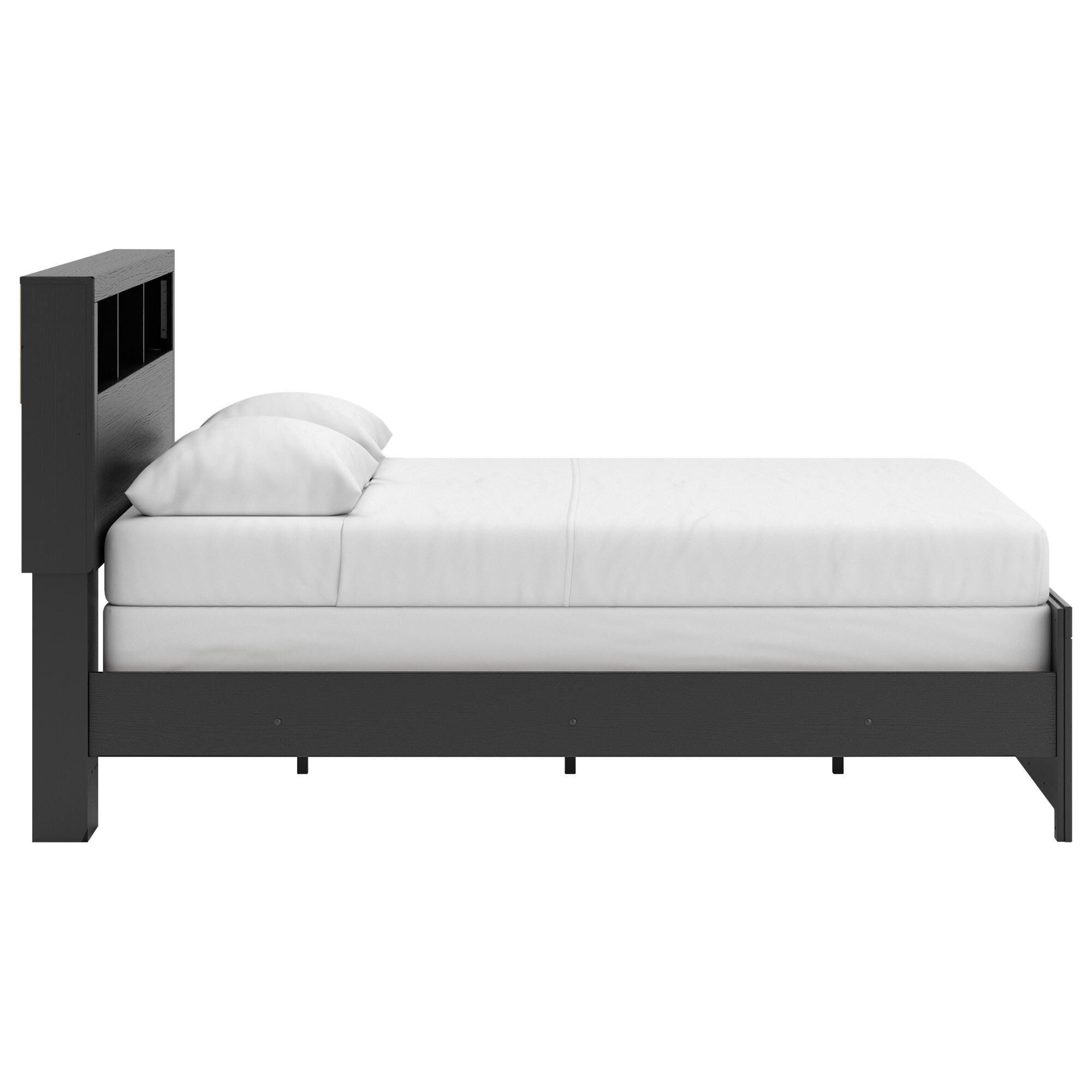 Ashley Broachmyn 4 Piece Queen Bookcase Bed Set in Black and Gray
