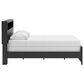 Ashley Broachmyn 4 Piece Queen Bookcase Bed Set in Black and Gray, , large