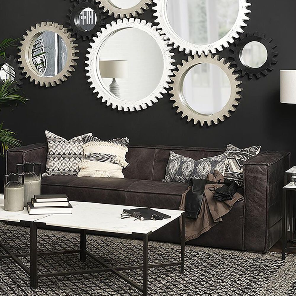 Mercana Stinson II Leather Sofa in Slate, , large