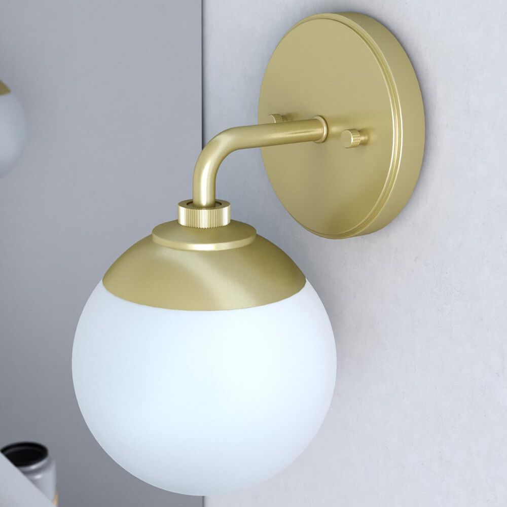 Hunter Hepburn 1-Light Wall Sconce in Painted Modern Brass, , large