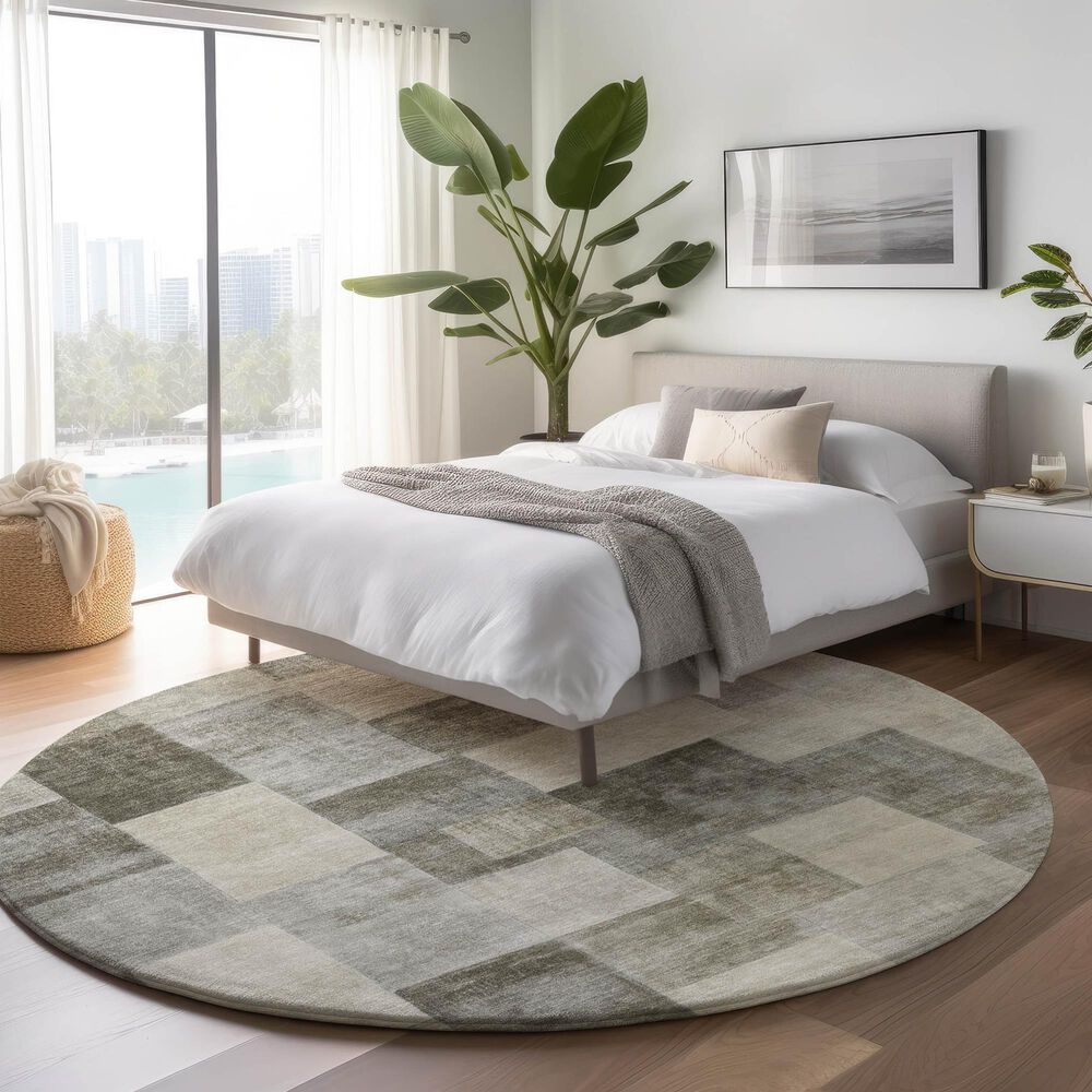 Dalyn Rug Company Pacifica PA12 8&#39; Round Taupe Area Rug, , large