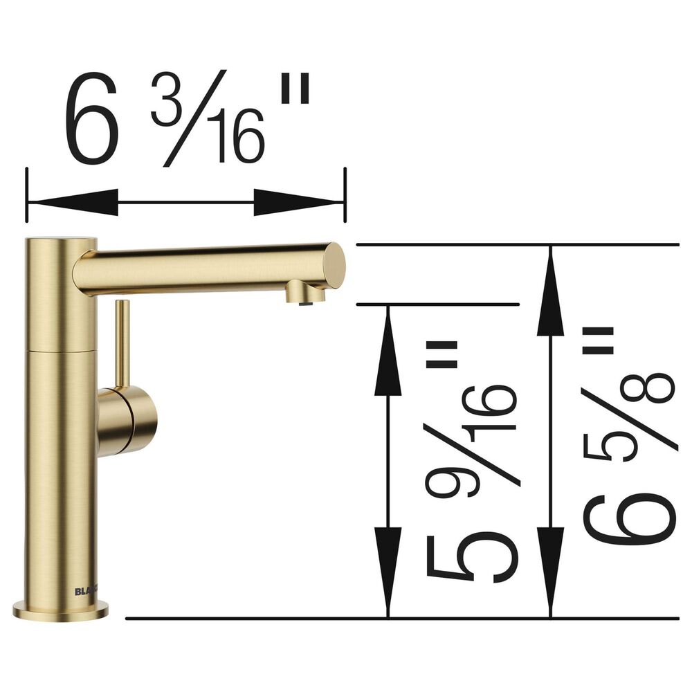 Blanco Alta II Low Arc Beverage Faucet in Satin Gold, , large