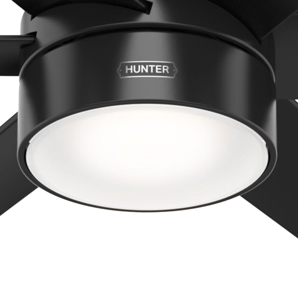Hunter Solaria 72&quot; Outdoor Ceiling Fan with LED Light in Matte Black, , large