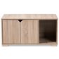 Baxton Studio Jasper 2-Door Litter Box Cover House in Oak, , large