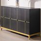 Jennifer Taylor Home Kingsly Credenza in Deep Espresso Black and Gold, , large