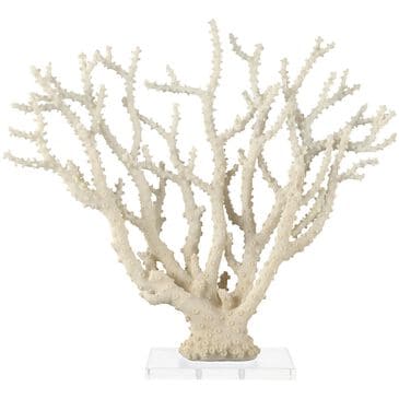 Maple and Jade 14.35" Coral Decorative Sculpture in Cream and Clear, , large