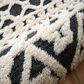 L&R Resources Sinuous Modern Geometric 4" Round Blue, Cream and Tan Area Rug, , large